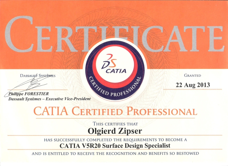 Catia Certificate